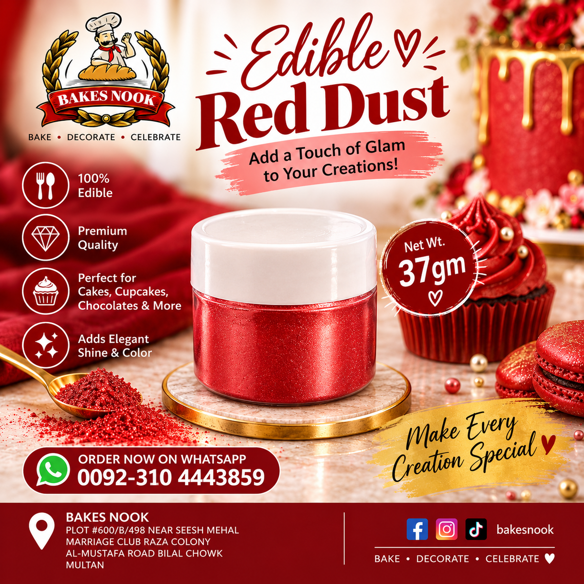 Edible Red Dust 37gm