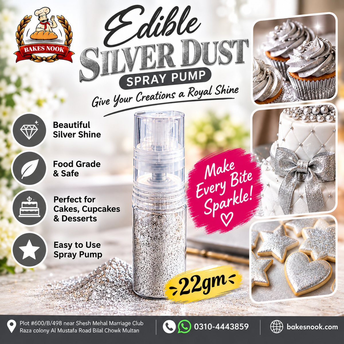 Edible Silver Dust Spray 22gm