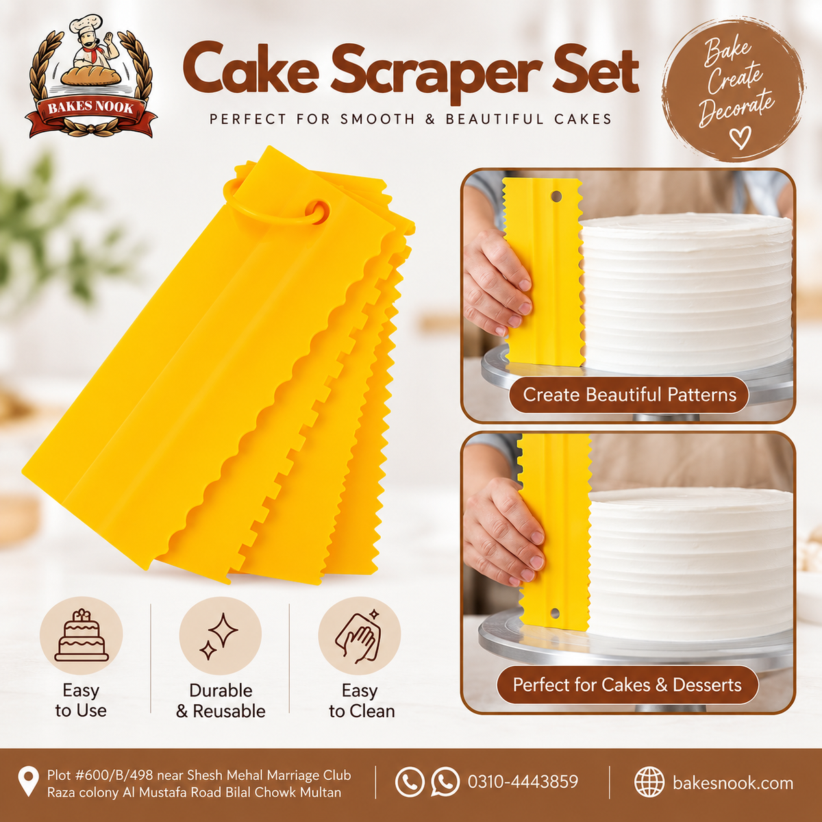 Cake Scraper Set
