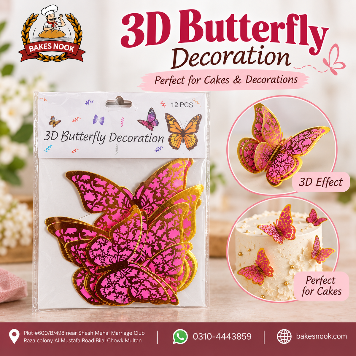 3D Butterfly Decoration