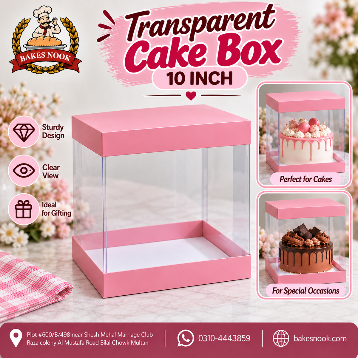 Transparent Cake Box 10INCH