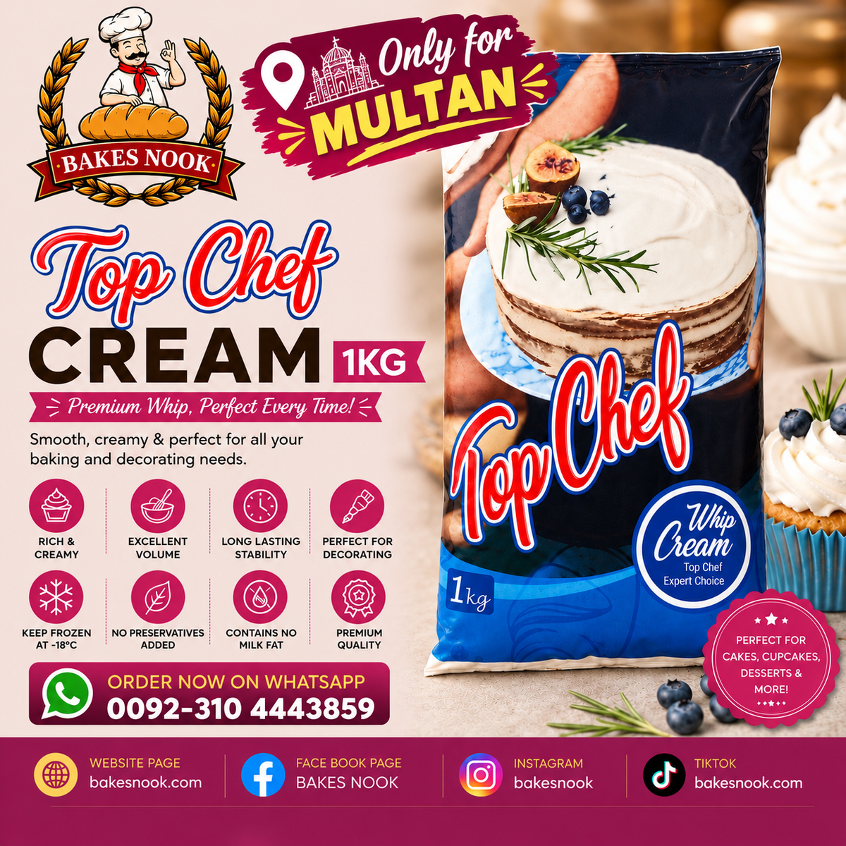 Top Chef Cream 1kg ONLY FOR MULTAN