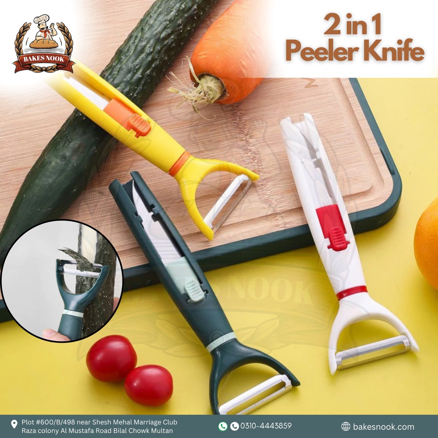 2-in-1 Peeler Knife by BakesNook