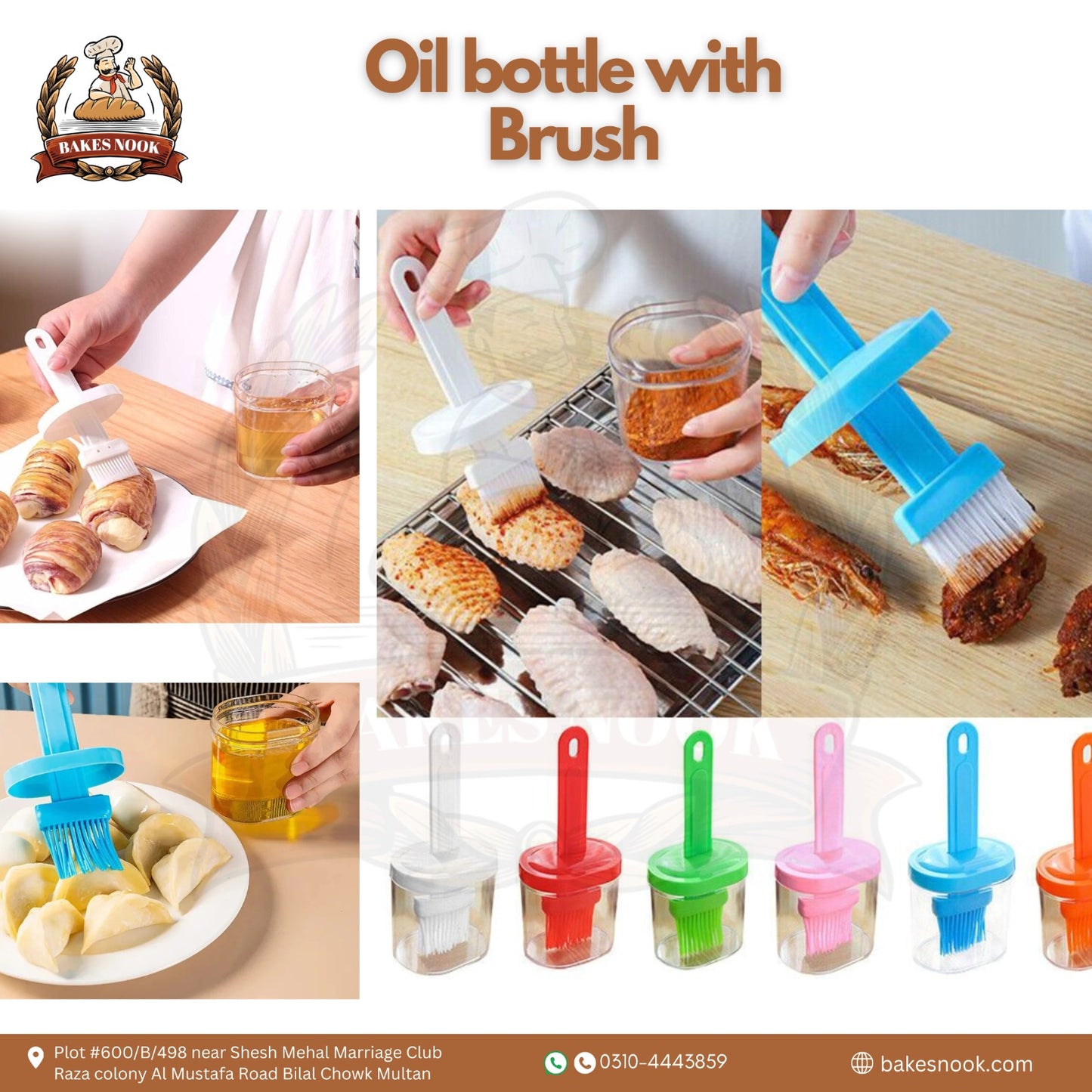 Oil Bottle with Brush by BakesNook