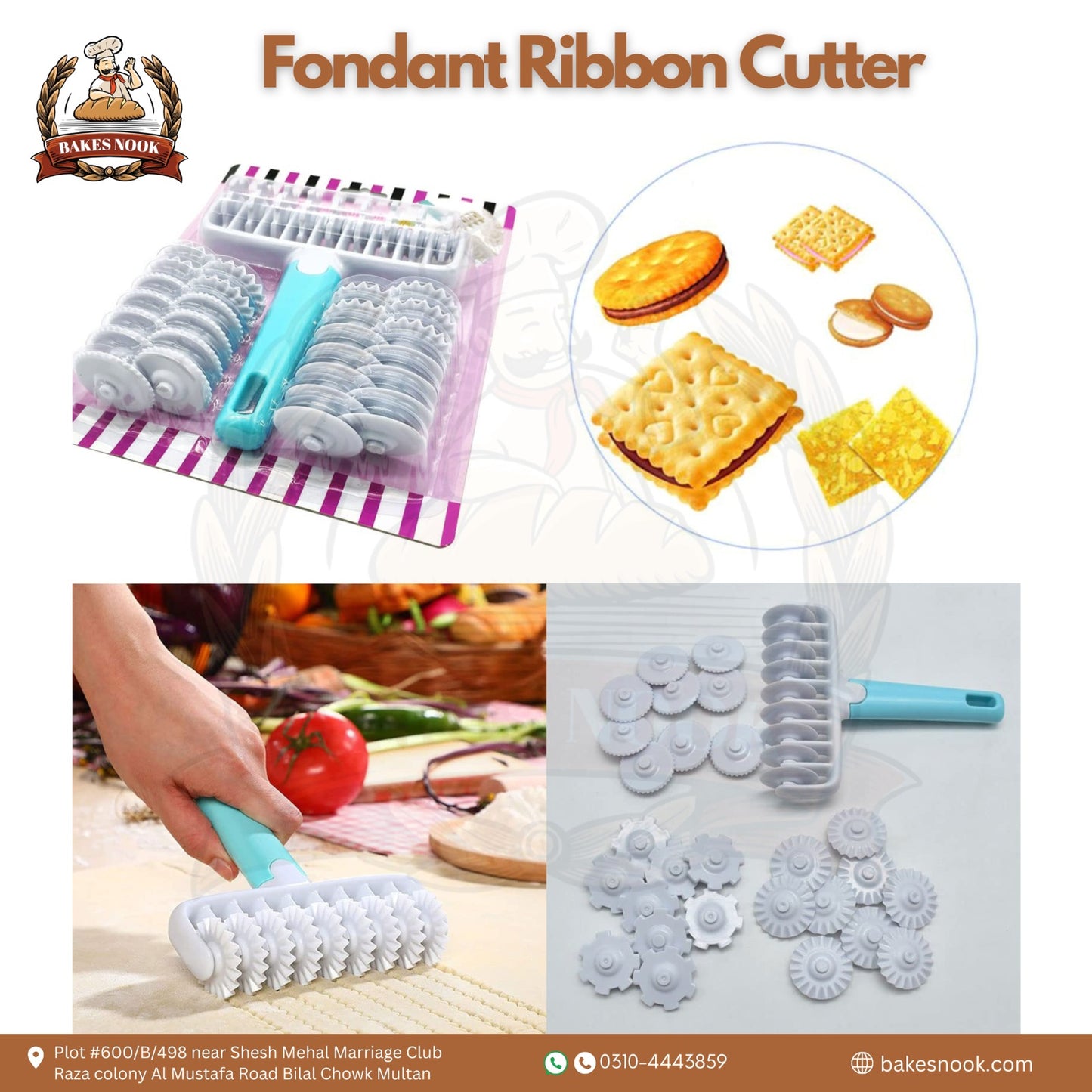 Fondant Ribbon Cutter by BakesNook