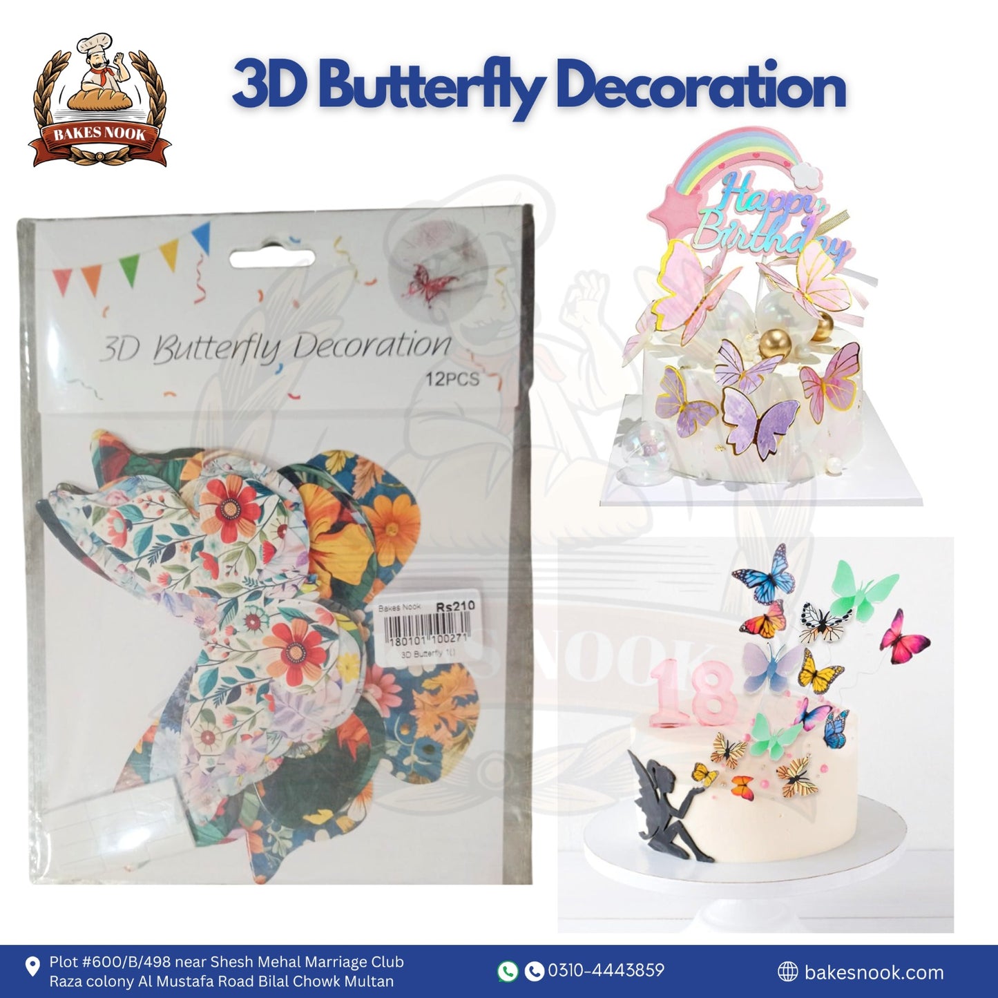 3D Butterfly Decoration by BakesNook