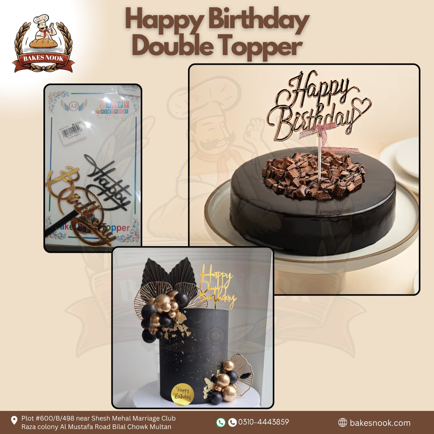 Happy Birthday Double Topper by BakesNook!