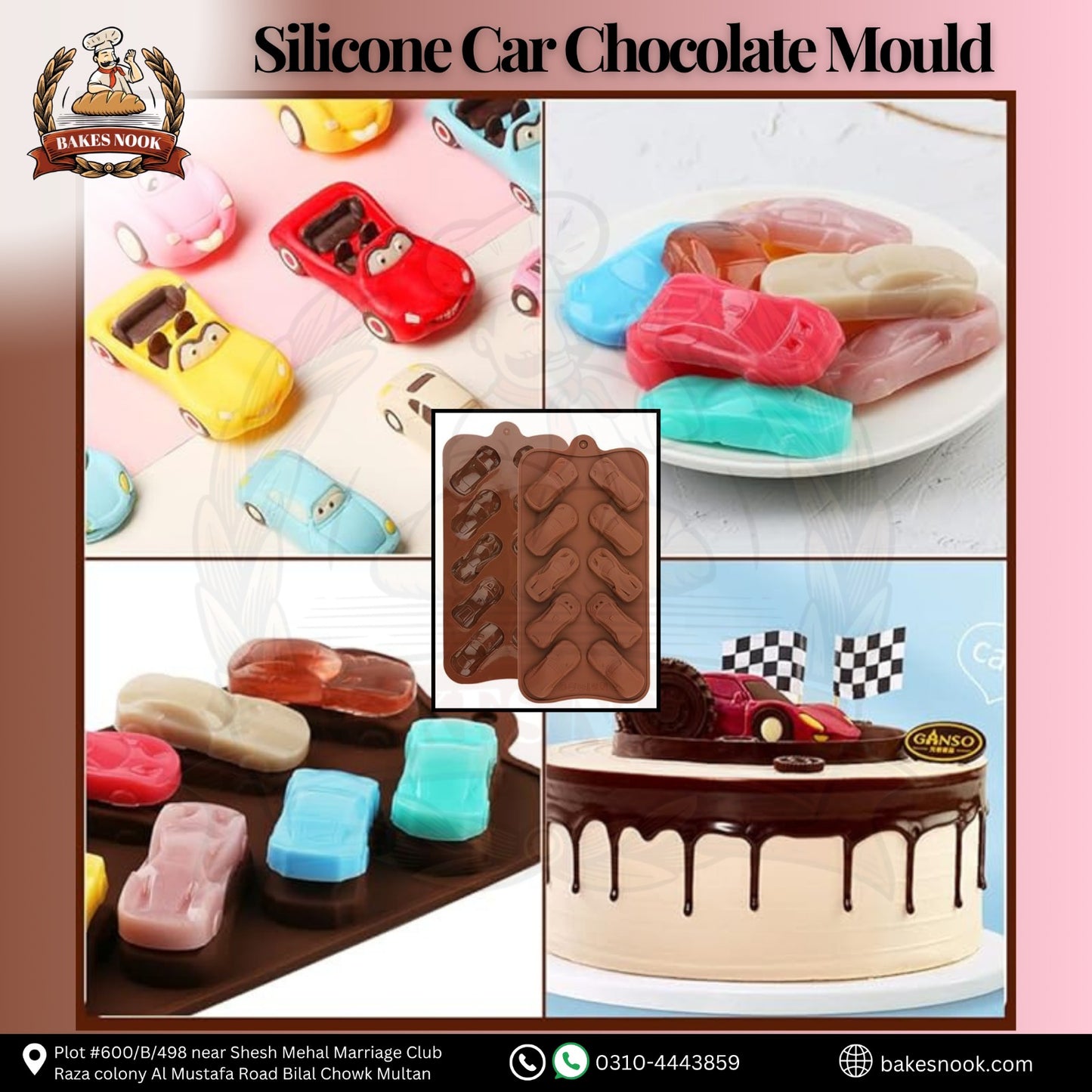 Silicone Car Chocolate Mould by BakesNook