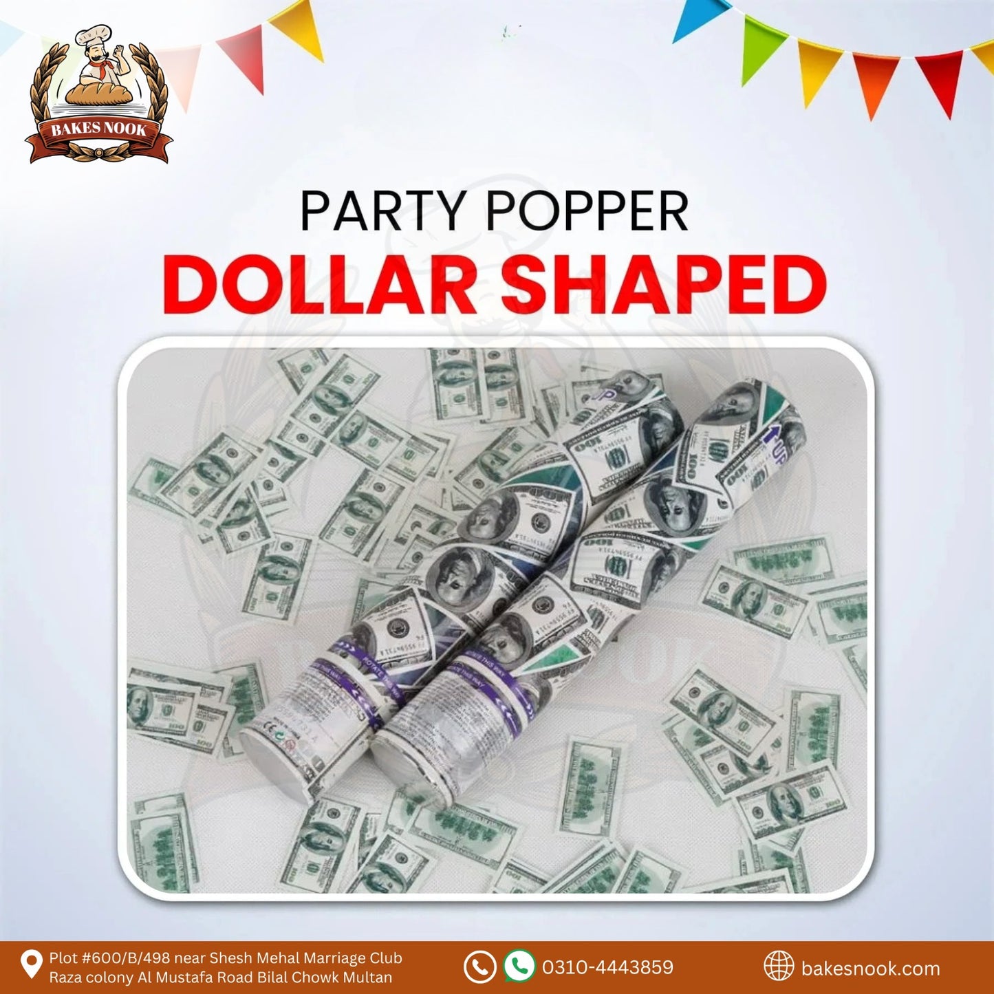 Party Popper Dollar Shaped by BakesNook π΅