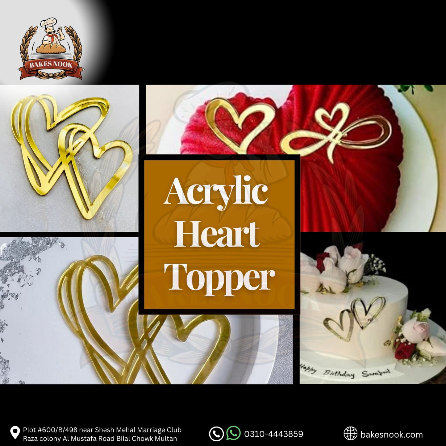 HEART CAKE TAG 5 PCS