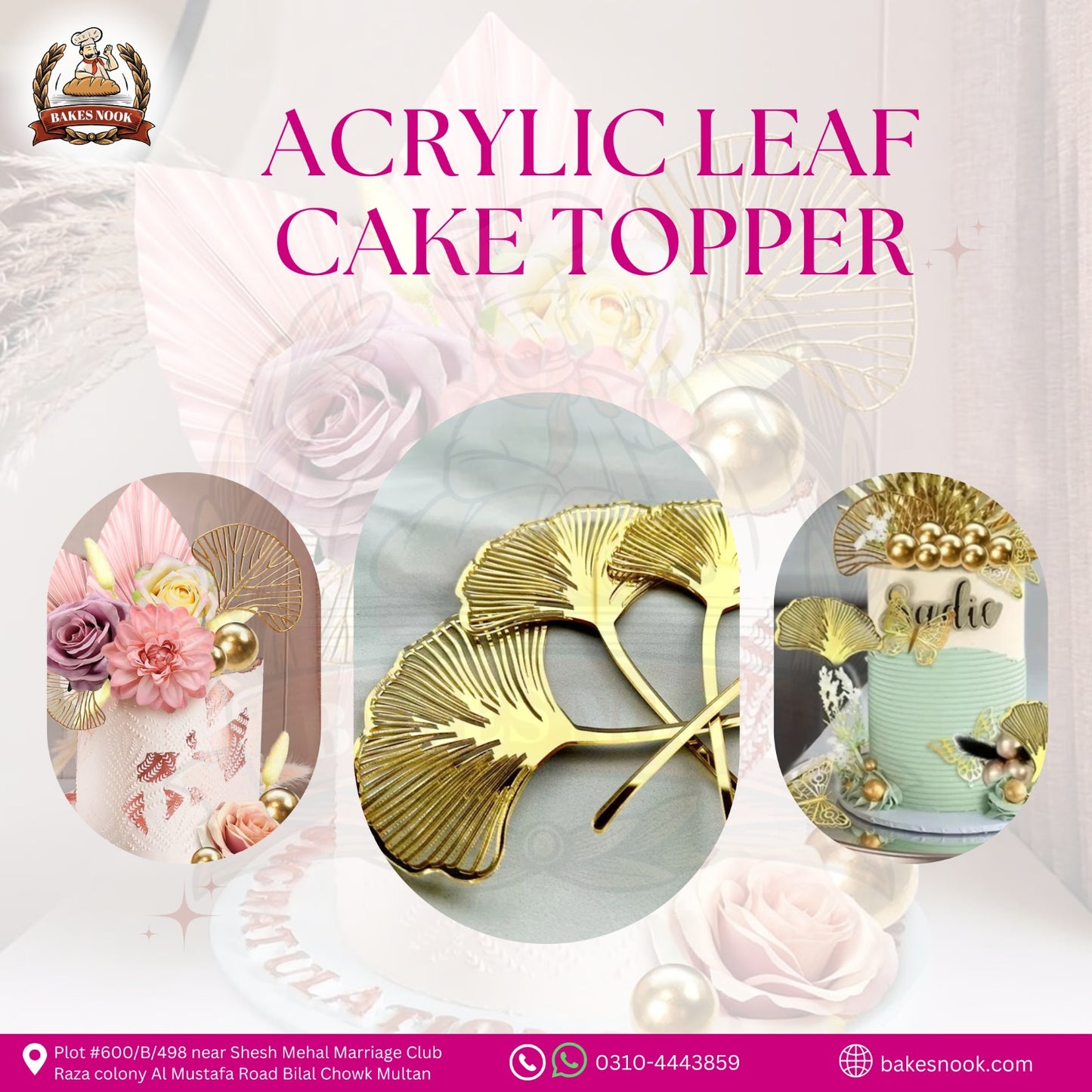 LEAF ACRYLIC TAG 5 PCS