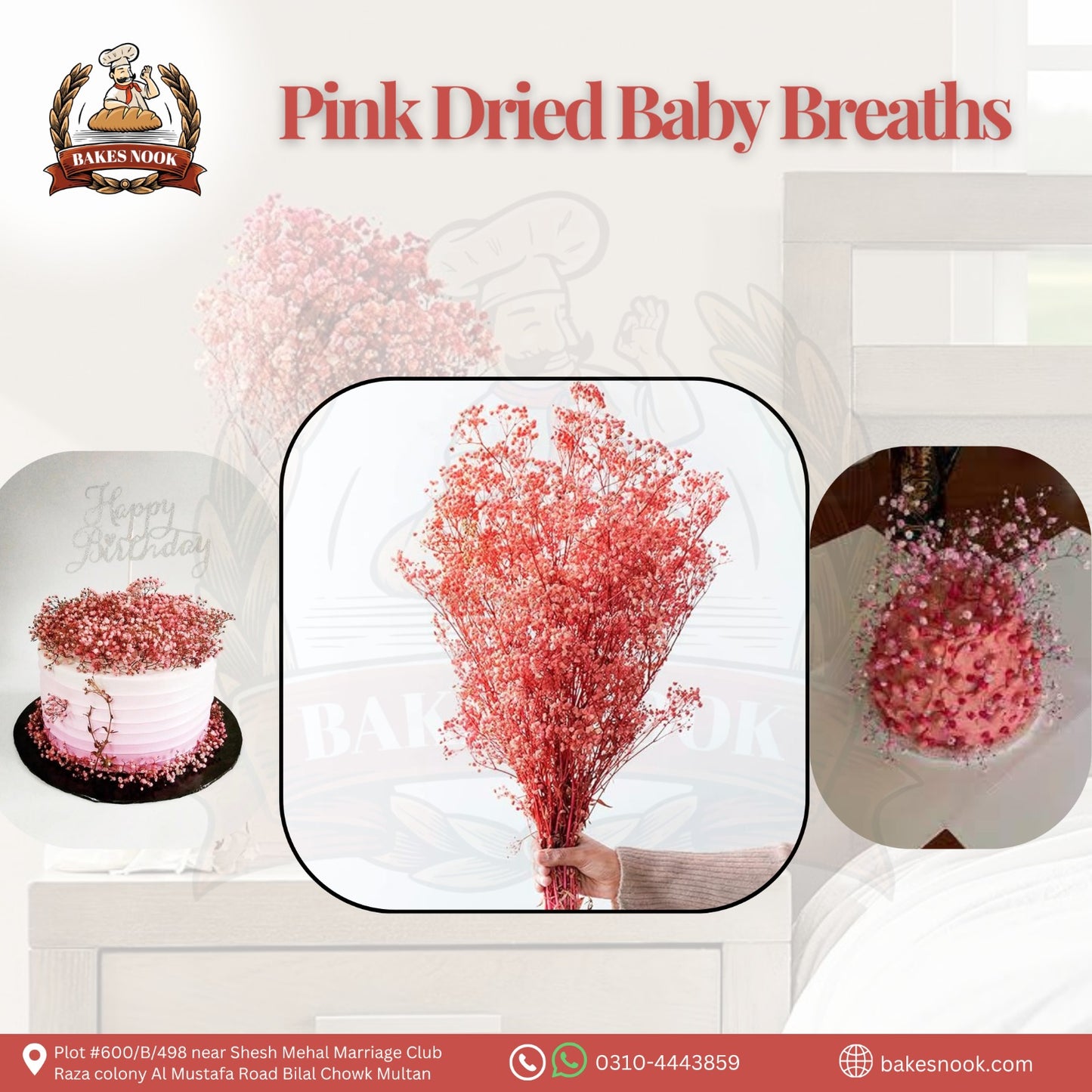 PINK DRIED BABY BREATH