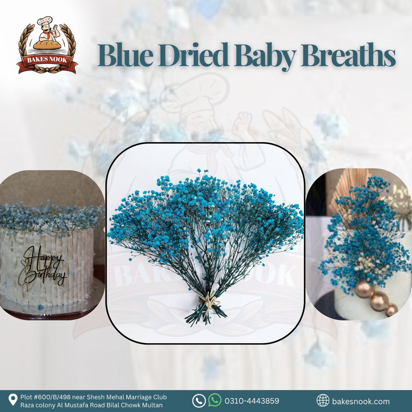 BLUE DRIED BABY BREATH