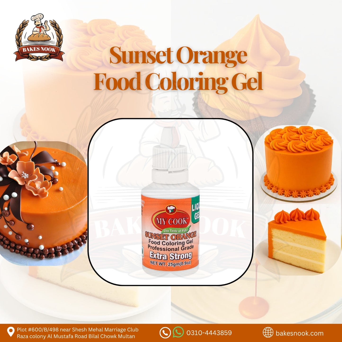 SUNSET ORANGE GEL FOOD CLR