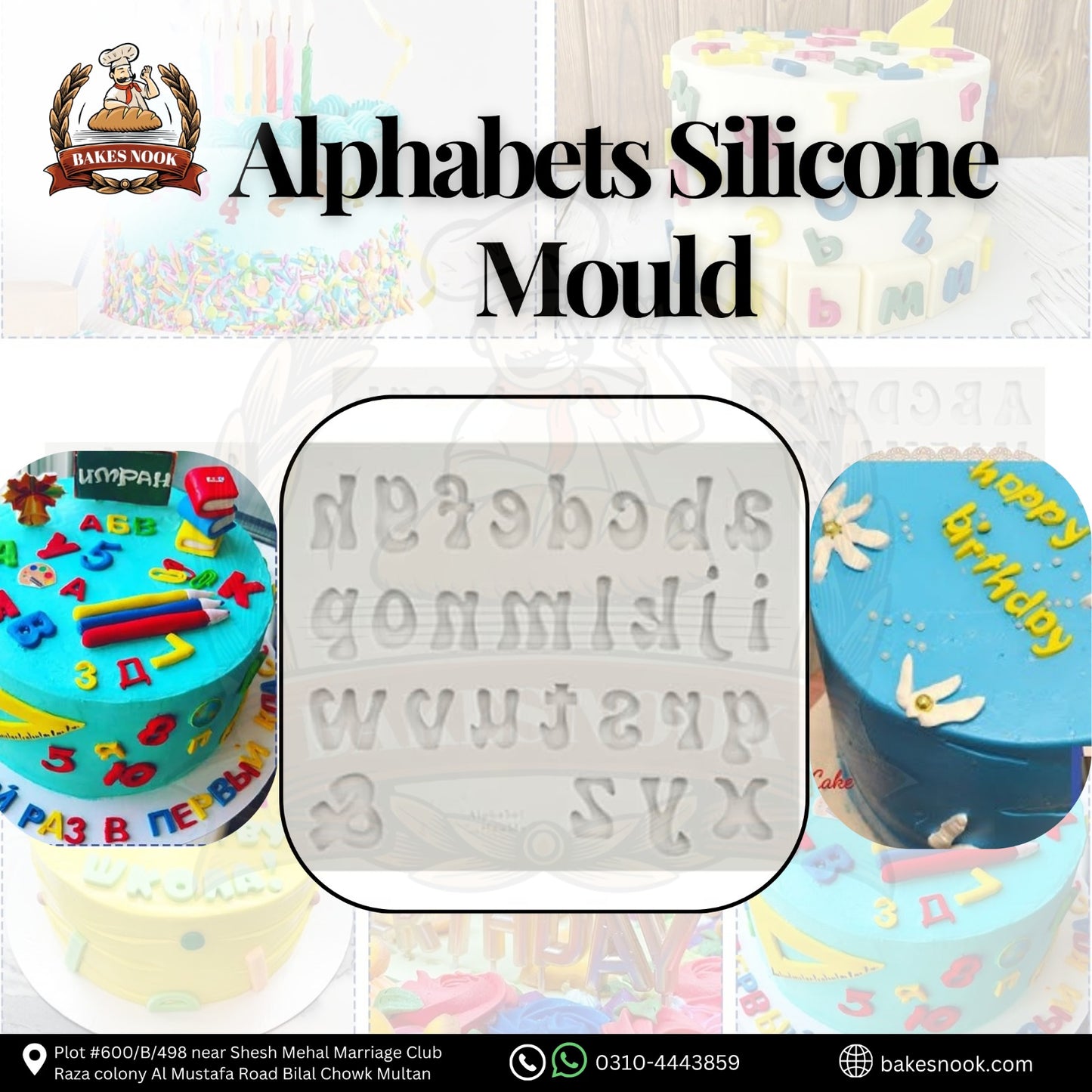 SMALL ALPHABET SILICONE MOULD