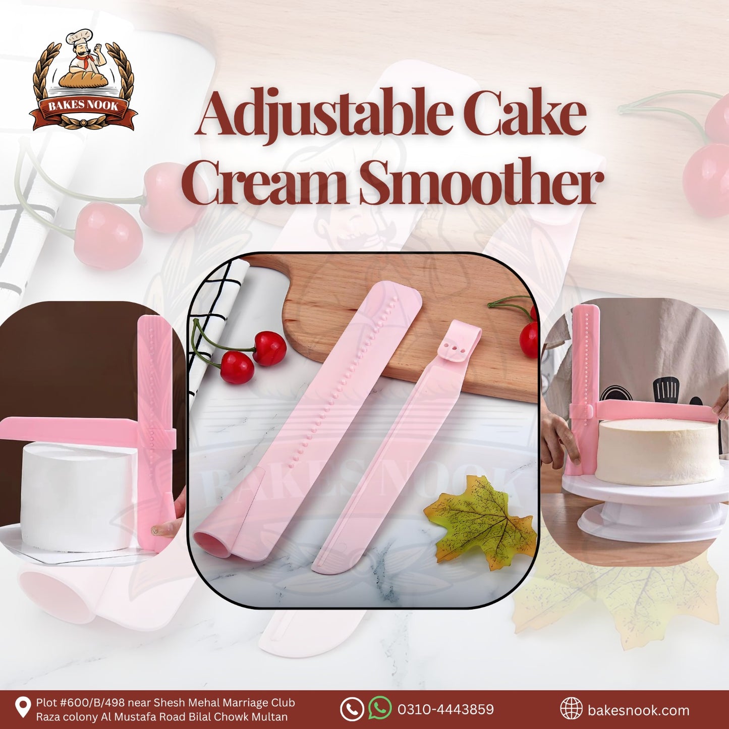 ADJUSTABLE CAKE CREAM SMOOTHER