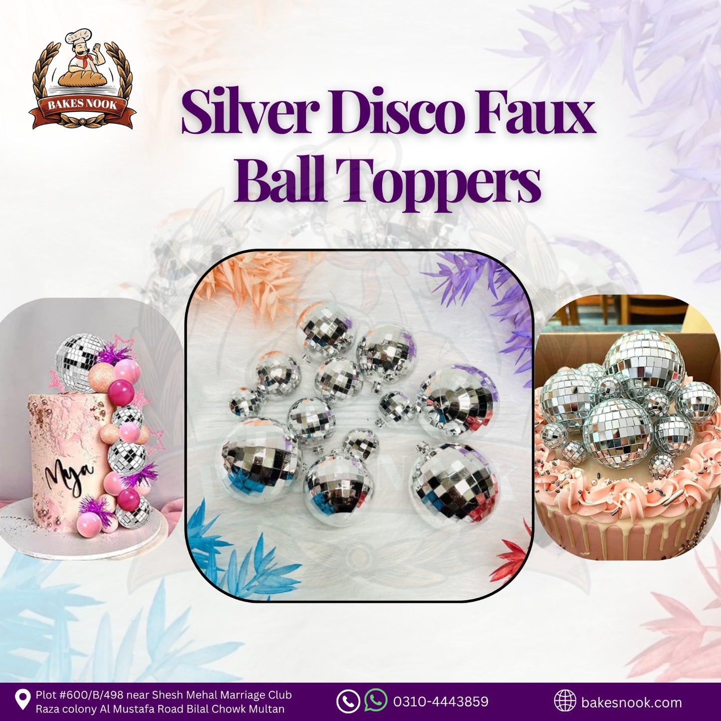 SILVER DISCO FAUX BALLS