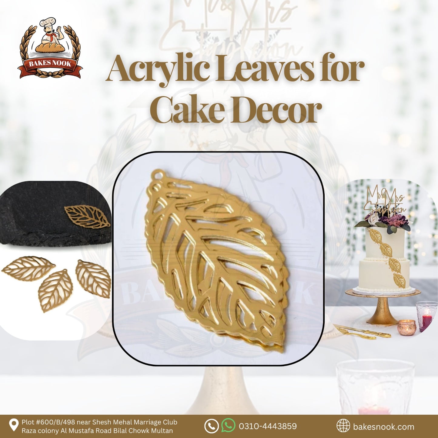 ACRYLIC LEAF TAG 5PCS