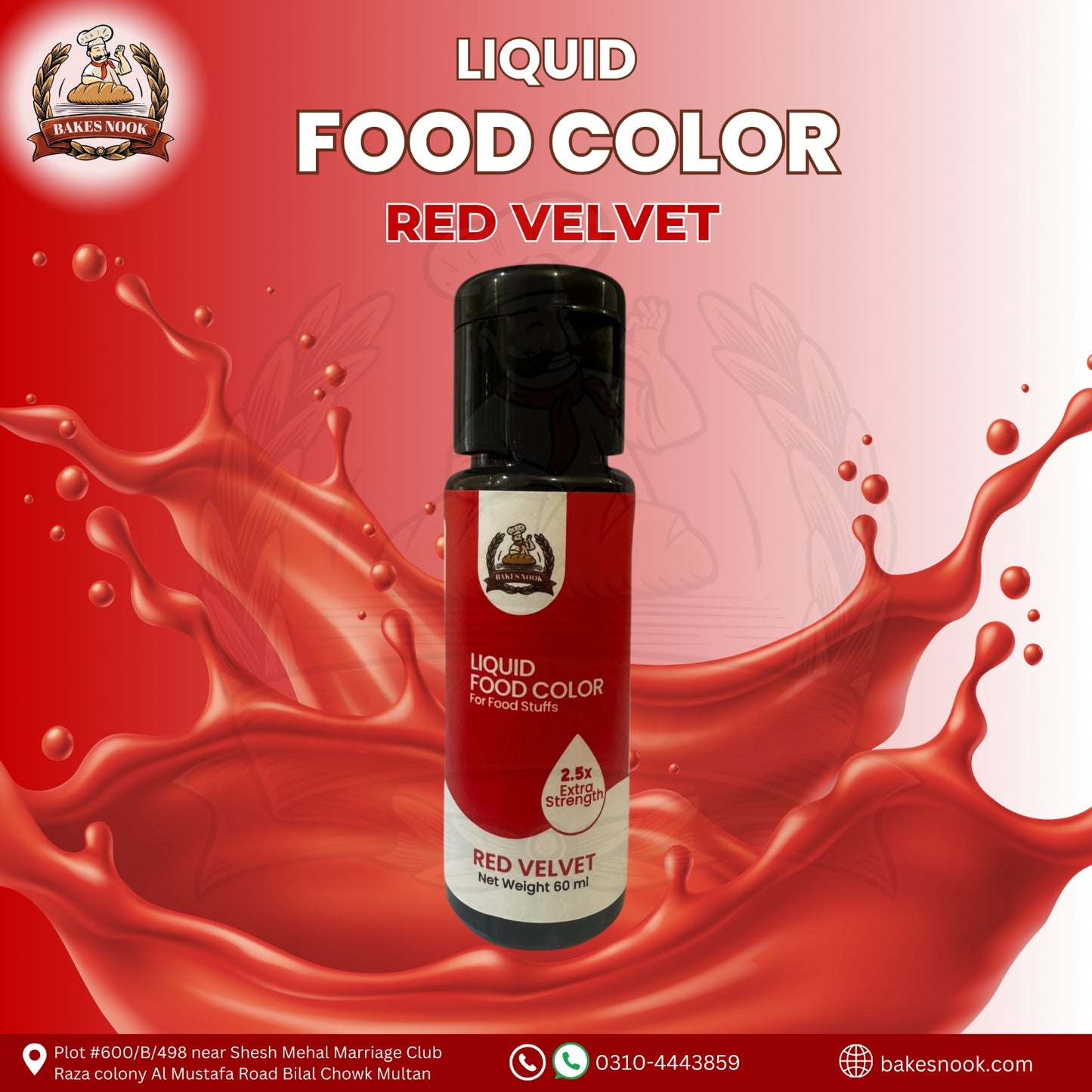 Red Velvet Liquid Food Color 60ml
