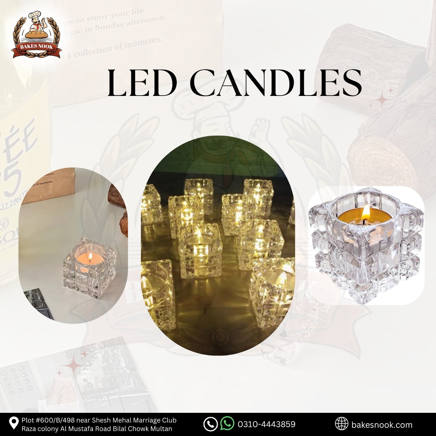 LED CANDEL SQUARE 1PCS
