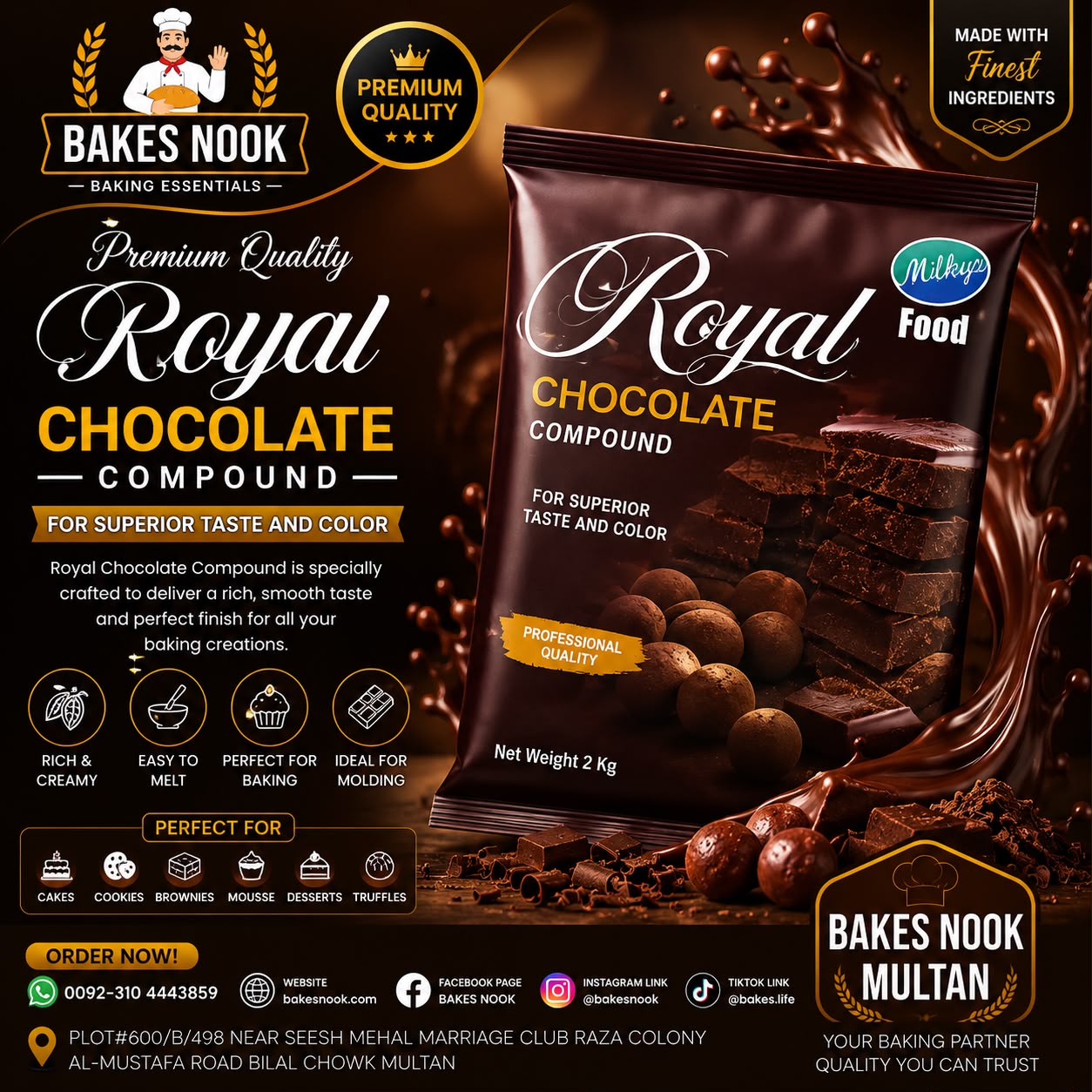 MF ROYAL CHOCLATE COMPOUND (2kg)