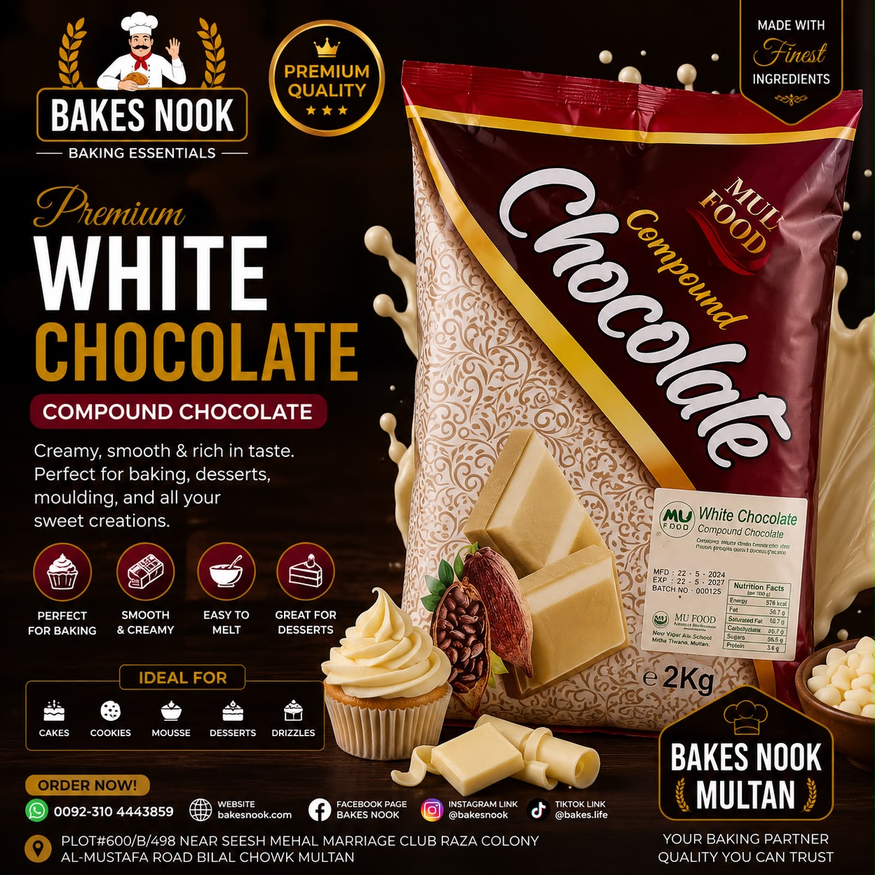 MU Food Premium White Chocolate Compound