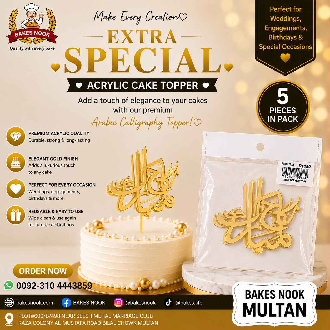 NIKKAH MUBARAK 5PCS TAG