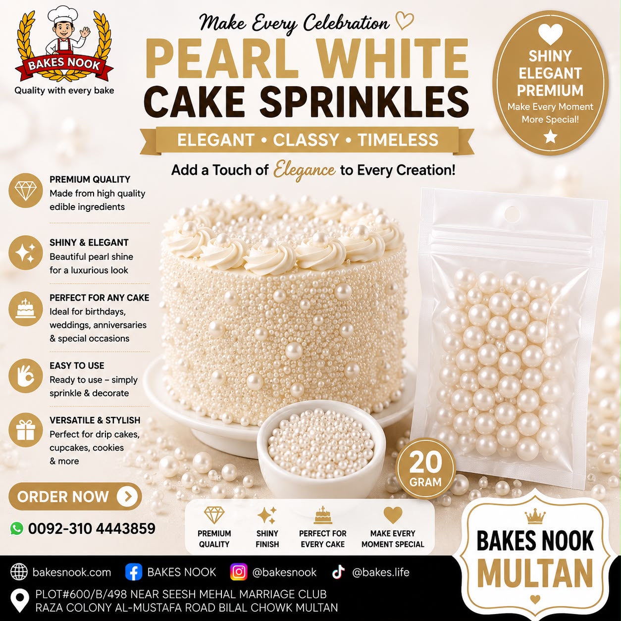 IMPORTED PEARLS WHITE 20 GM MEDIUM