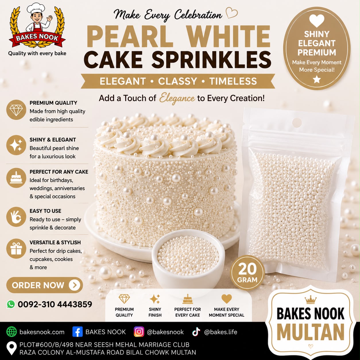 IMPORTED PEARLS WHITE 20 GM