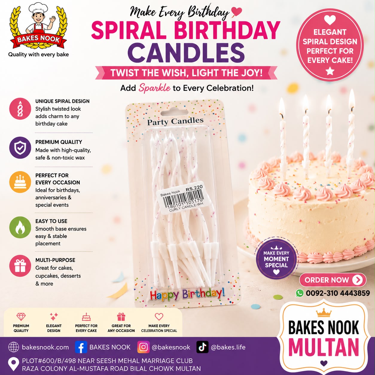Party Curly Candle