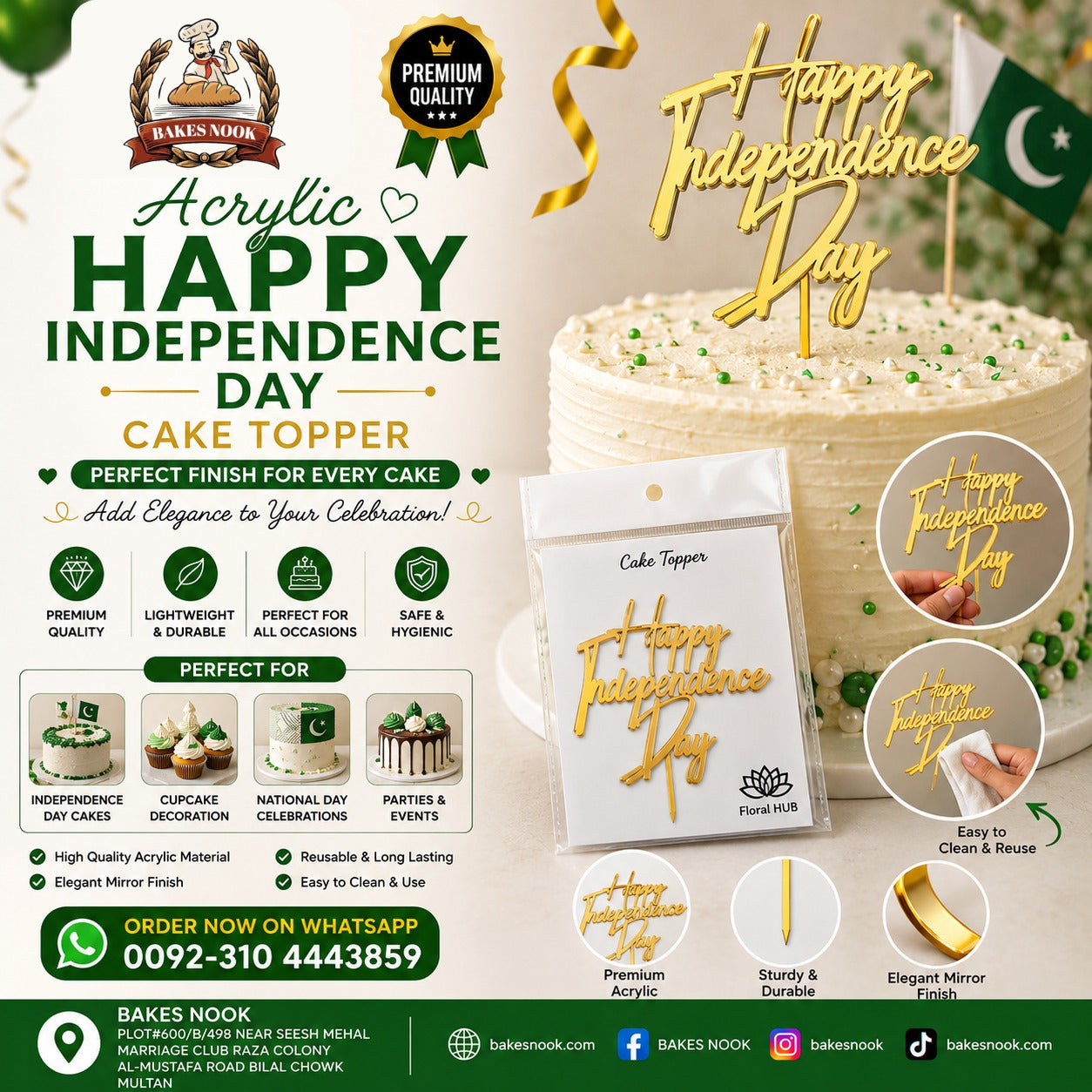 Happy Independence Day Acrylic Tag