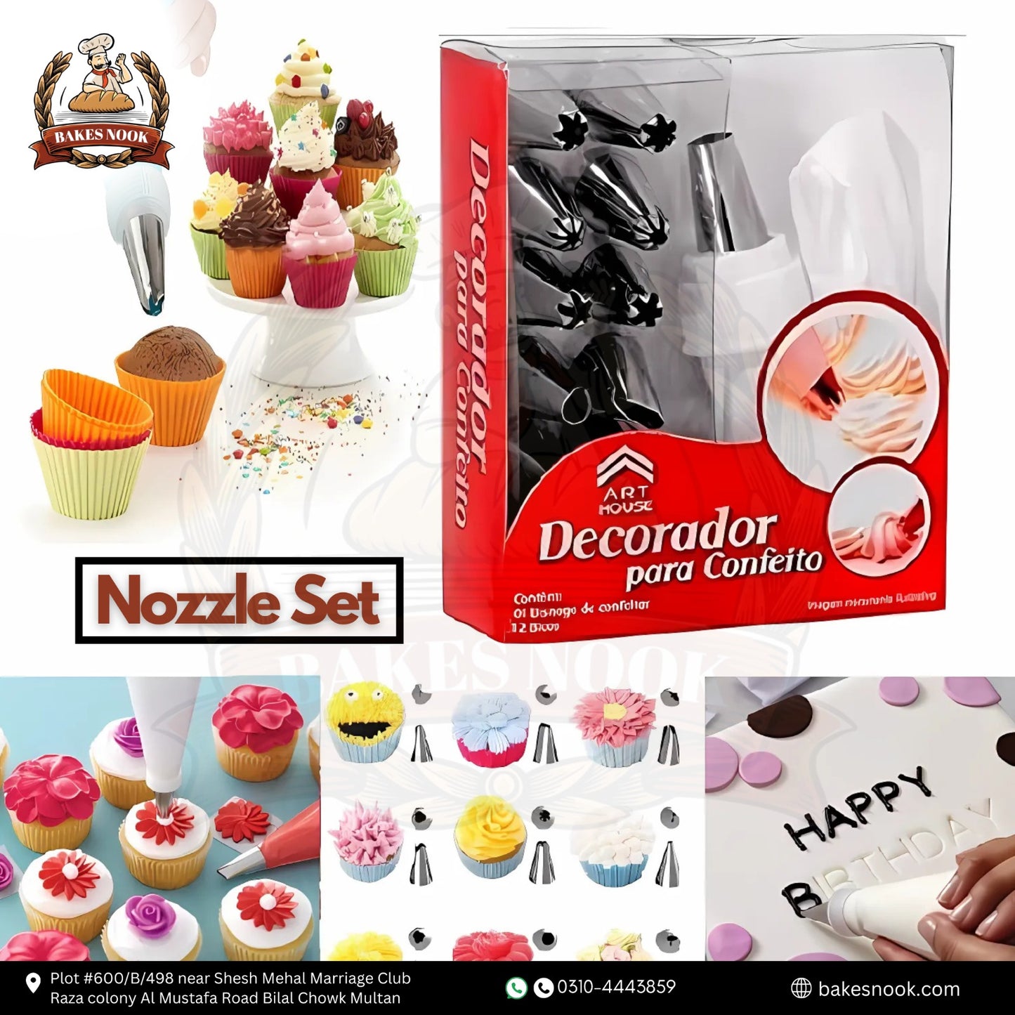 π Cake Nozzle Set By BakesNook