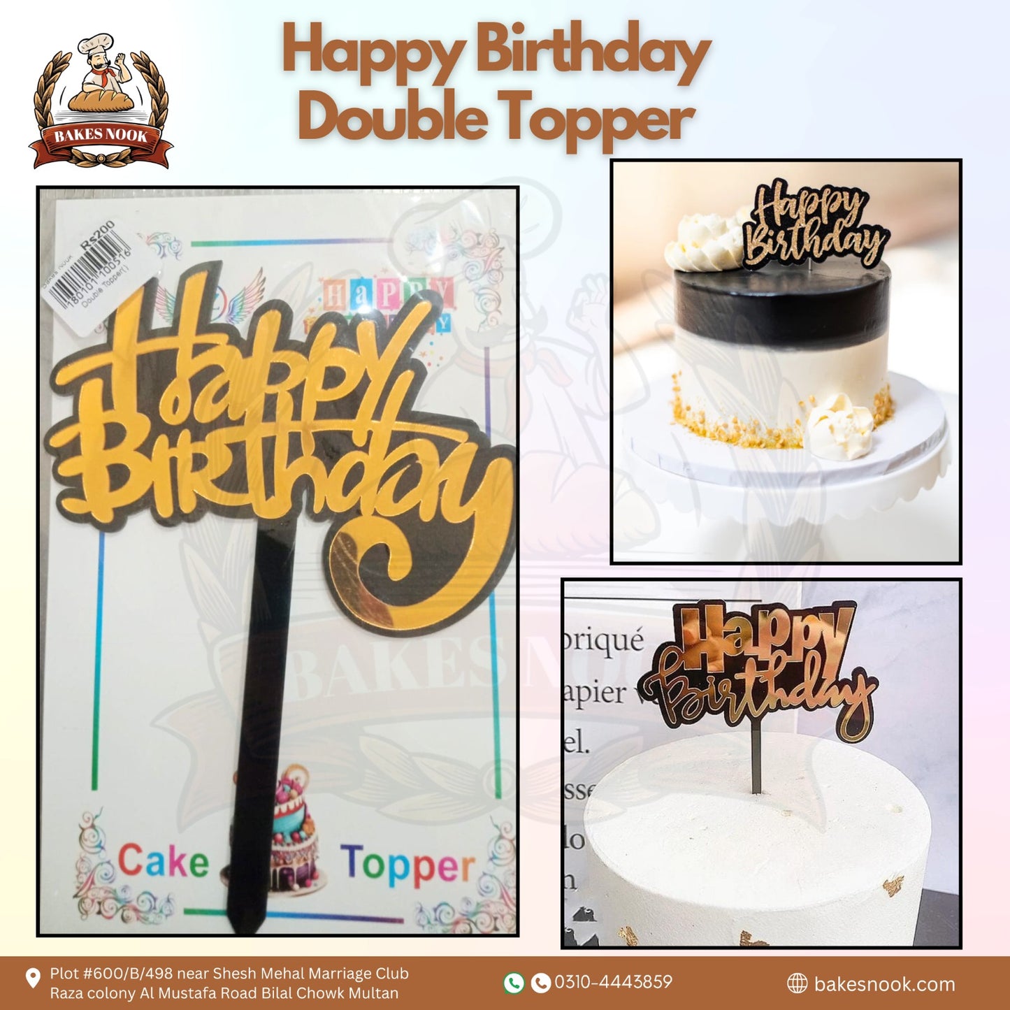 Happy Birthday Double Topper by BakesNook