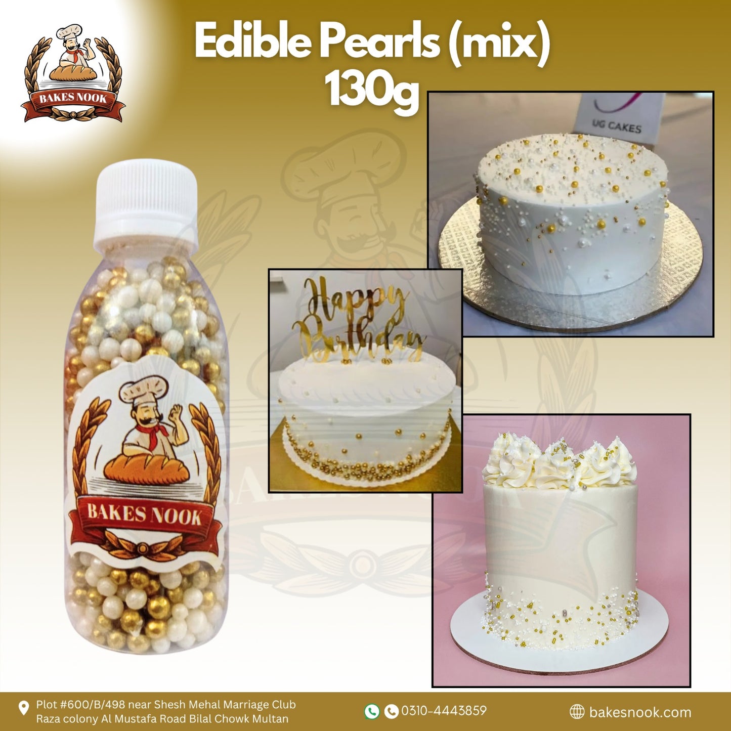 Edible Pearls by BakesNook (130g Mix)