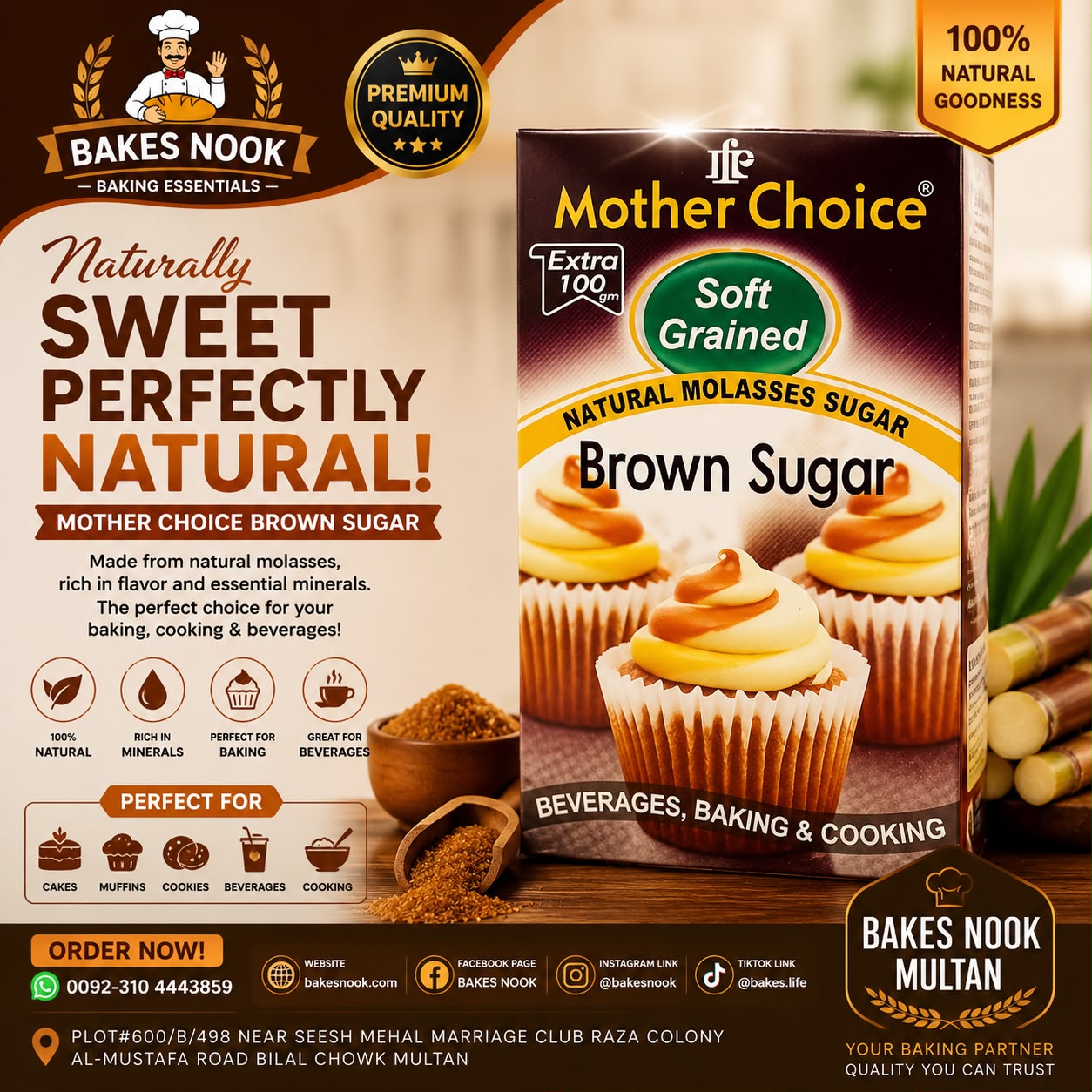 MOTHERCHOICE BROWN SUGAR 900GM