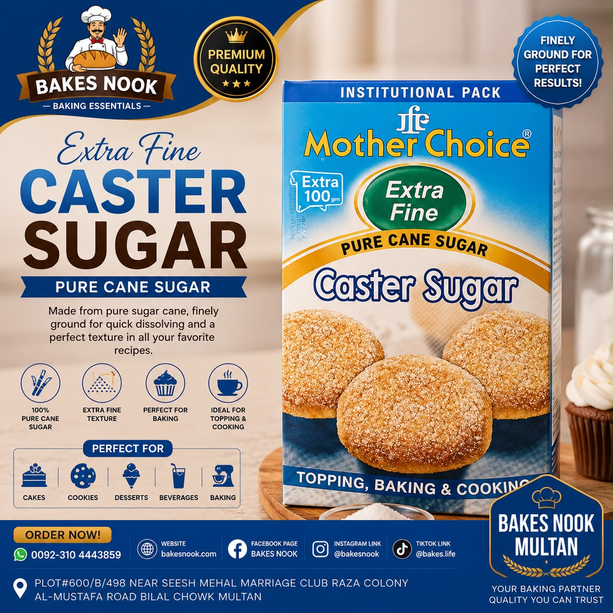 MOTHERCHOICE CASTER SUGAR 900GM