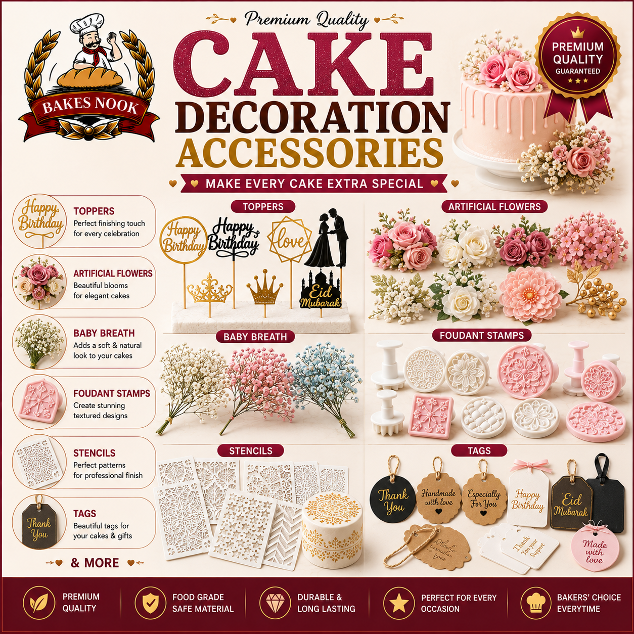 CAKE DECROATION ACCESSORIES