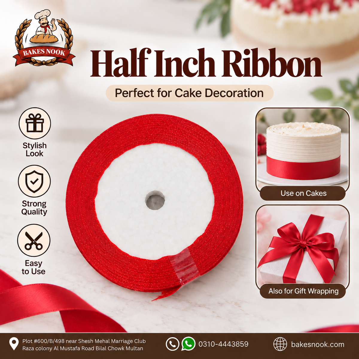 Half Inch Cake Ribbon