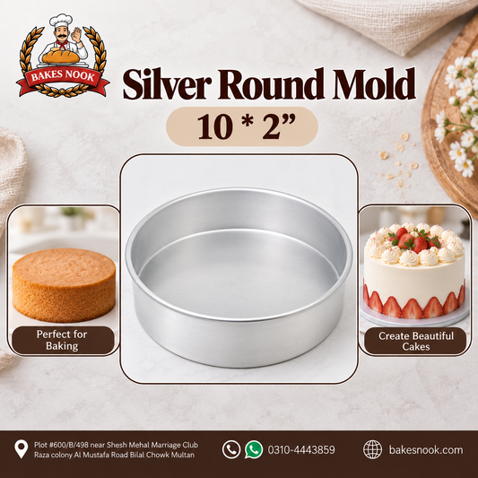 Silver Cake Mold 10*2