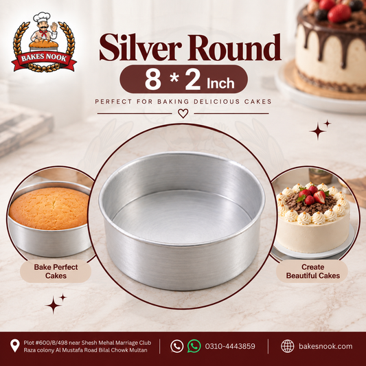 Silver Cake Mold 8*2