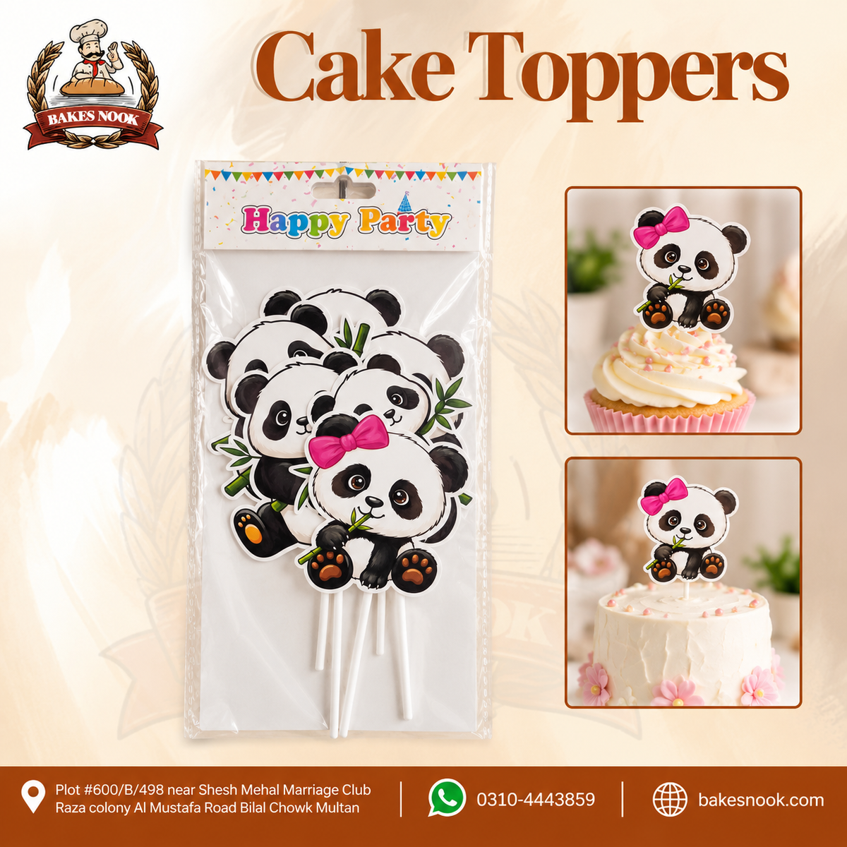 Panda Cake Toper