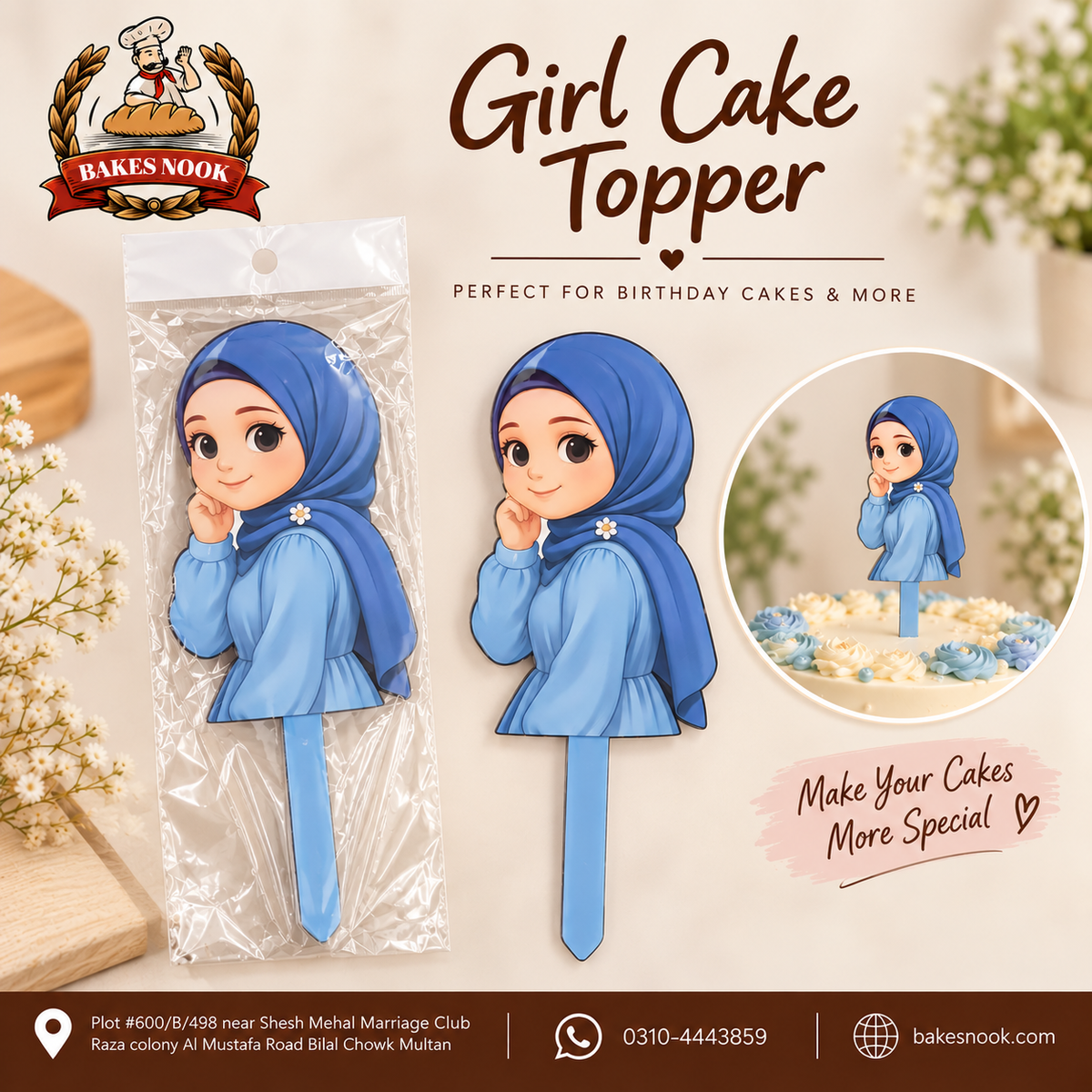 Girl Cake Topper