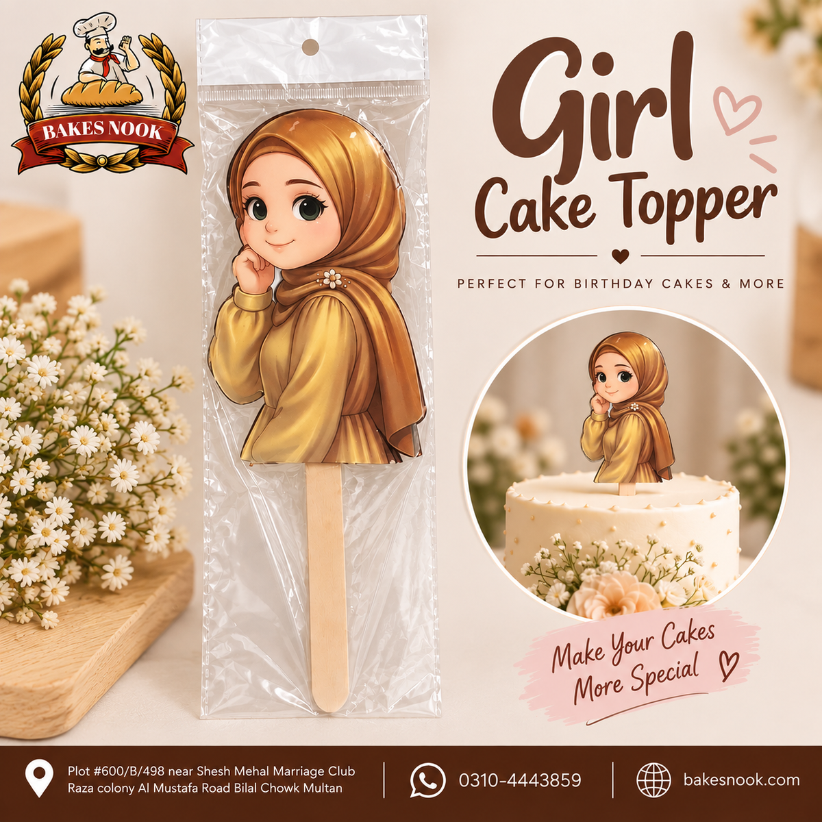 Girl Cake Toper