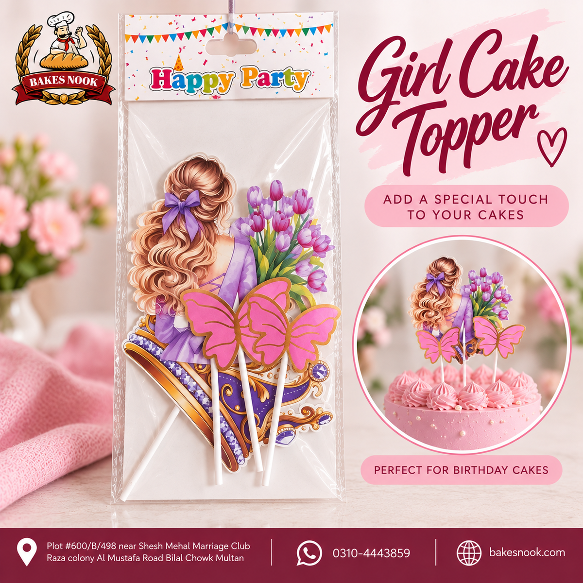 Girl Cake Topper