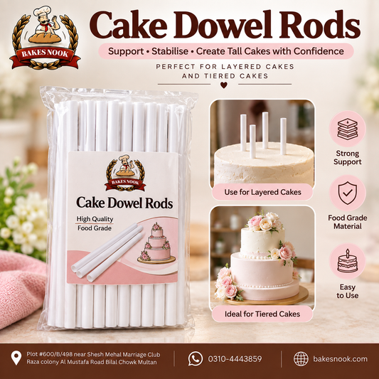 Cake Dowel Thick Rods 4pcs by BakesNook