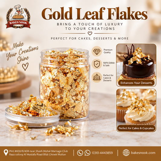 ✨ Edible GOLDEN Foil Flakes | BakesNook