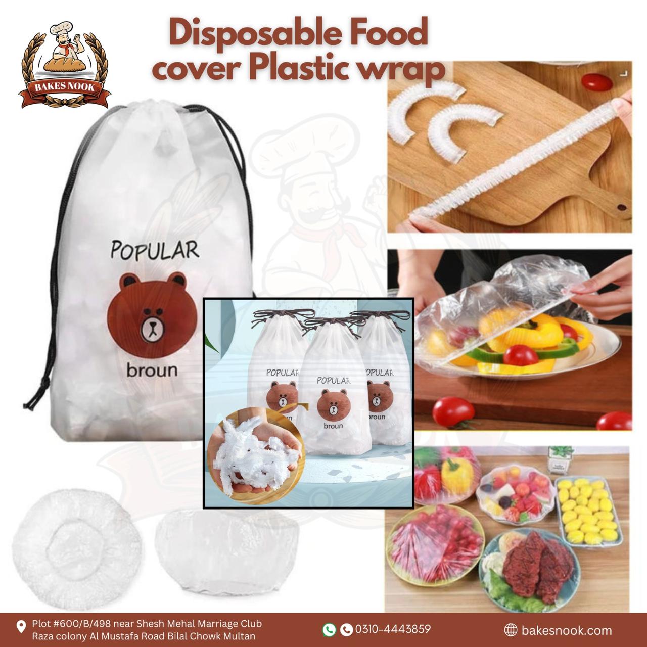 Disposable Food Cover Plastic Wrap by BakesNook