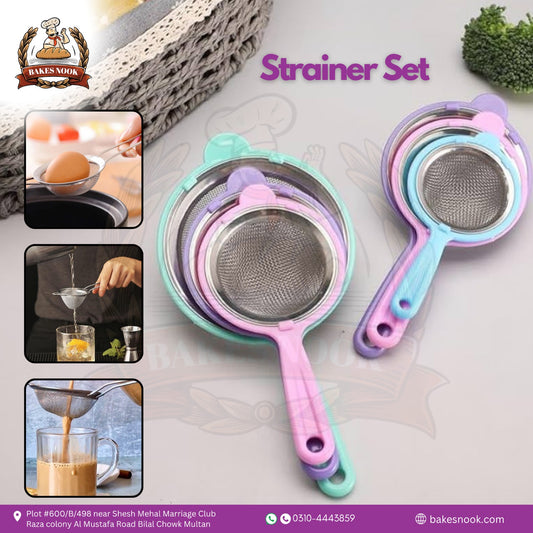Steel Strainer Set by BakesNook