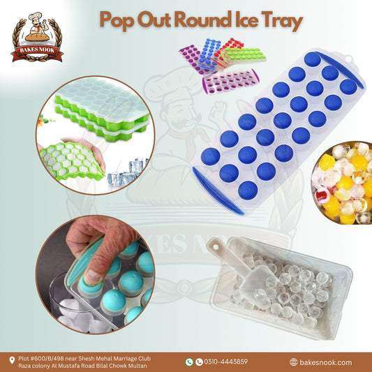 Pop-Out Round Ice Tray by BakesNook