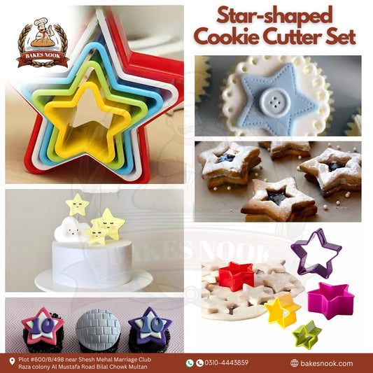 Star-Shaped Cookie Cutter Set by BakesNook